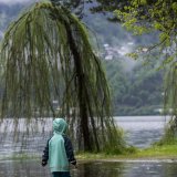Le Tessin (ici le lac Majeur, jeudi) garde ses charmes même sous la pluie. KEYSTONE/TI-PRESS/SAMUEL GOLAY